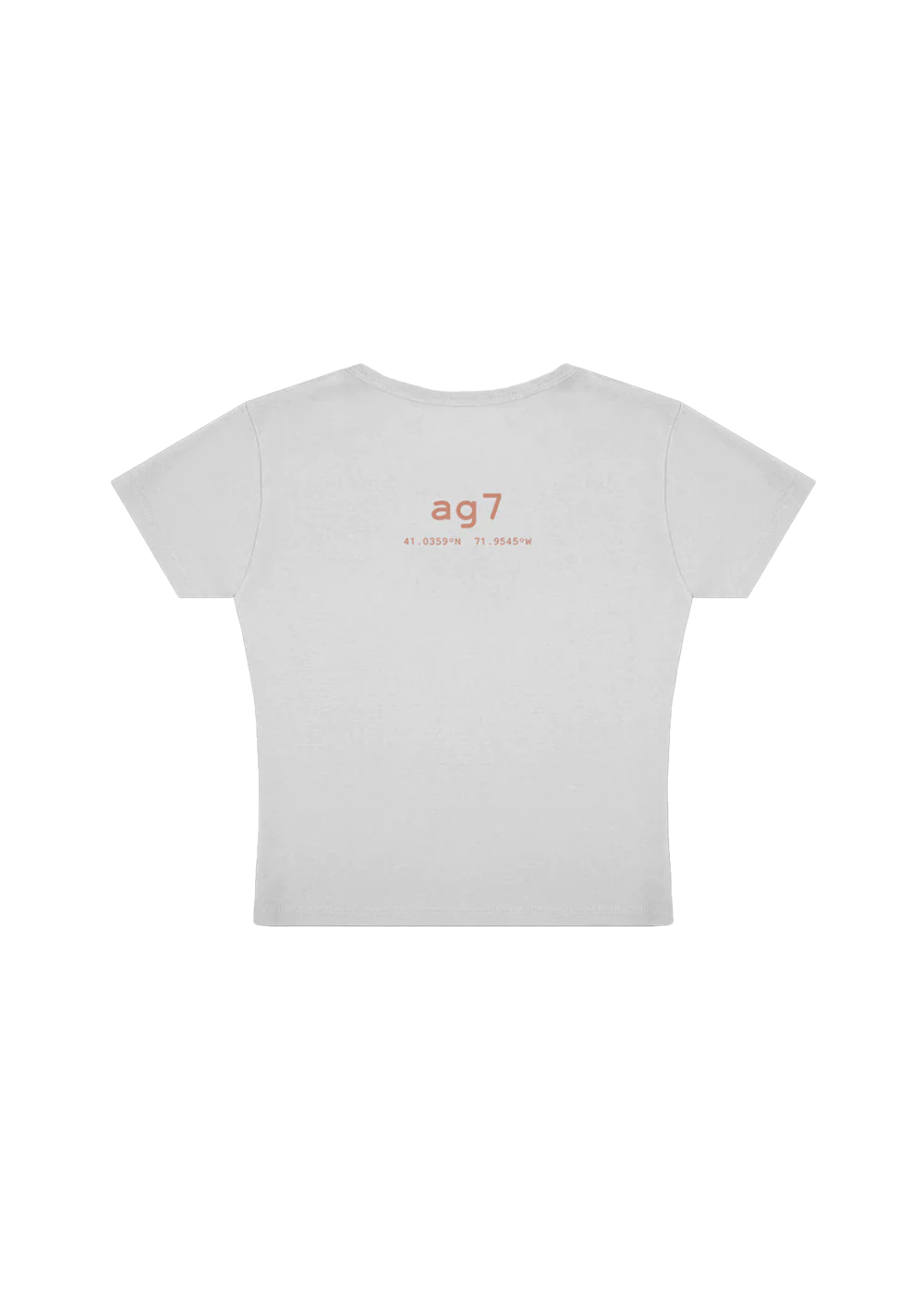 ag7 cropped white t-shirt - Image 2